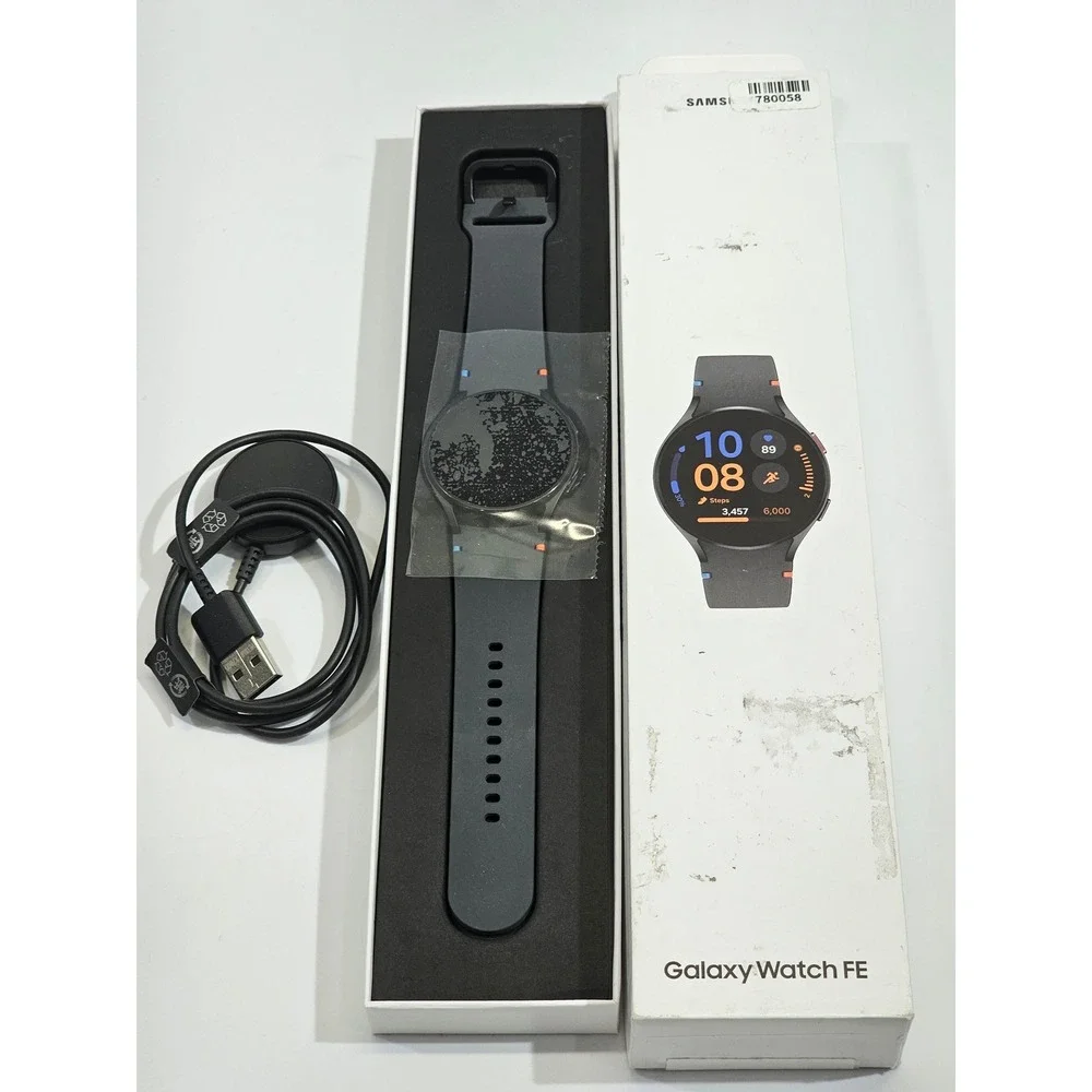 Samsung Galaxy Watch FE SM-R866U Smartwatch 40mm Black LTE GPS Excellent